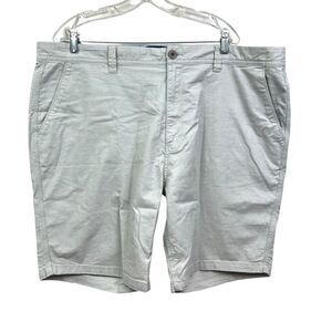 Rodd & Gunn Mens Shorts Chino‎ Flat Front Slash Pockets Zip Fly Gray Size W44